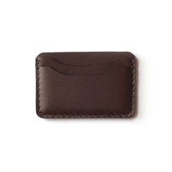 【20%OFF!!】Card Case DARK-BROWN / 牛革パスケース 1枚目の画像