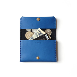 Minimal Wallet BLUE / 牛革ミニマルウォレット 1枚目の画像
