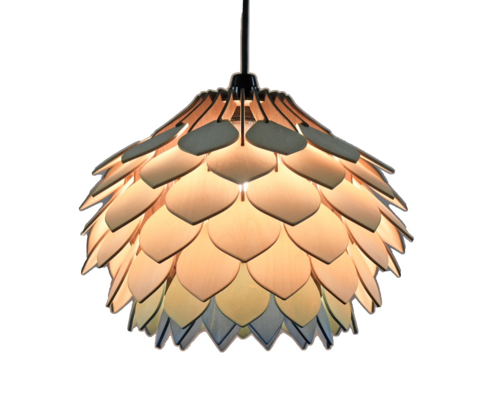 カラーオーダーの木製照明　ペンダントライト　NLU・青　｜ナカオランプ｜ 29,900円