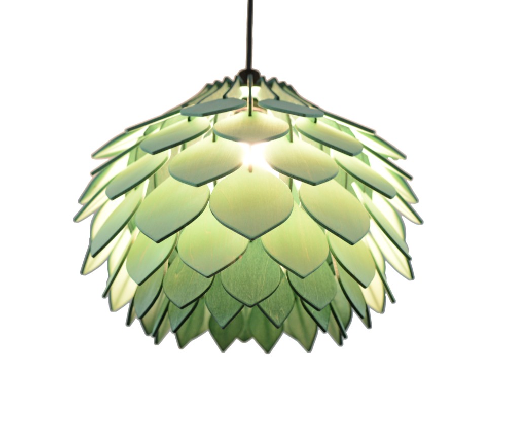 カラーオーダーの木製照明　ペンダントライト　NLU・キミドリ　｜ナカオランプ｜ 29,900円