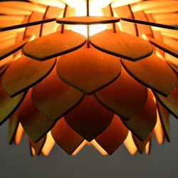 カラーオーダーの木製照明　ペンダントライト　NLO　青｜ナカオランプ｜ 5枚目の画像