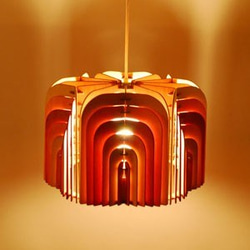 カラーオーダーの木製照明　ペンダントライト　NRP　(3灯ソケット)　｜ナカオランプ｜ 2枚目の画像