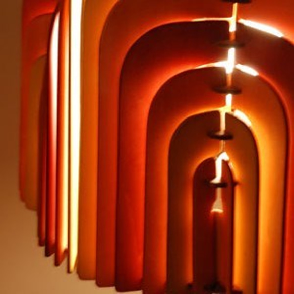 カラーオーダーの木製照明　ペンダントライト　NRP　(3灯ソケット)　｜ナカオランプ｜ 4枚目の画像