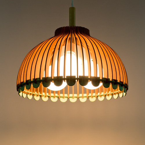 カラーオーダーの木製照明 ペンダントライト NGT (3灯ソケット