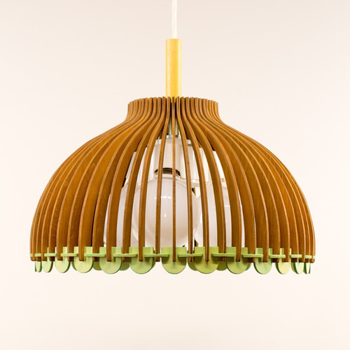 カラーオーダーの木製照明 ペンダントライト NGT (3灯ソケット