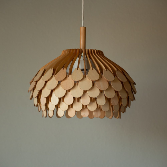 カラーオーダーの木製照明　ペンダントライト　NLN　(3灯ソケット)　｜ナカオランプ｜ 無料