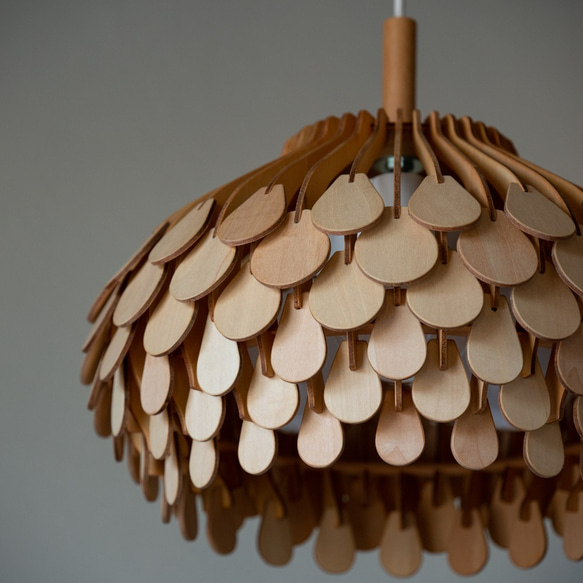 カラーオーダーの木製照明　ペンダントライト　NLN　(3灯ソケット)　｜ナカオランプ｜ 無料