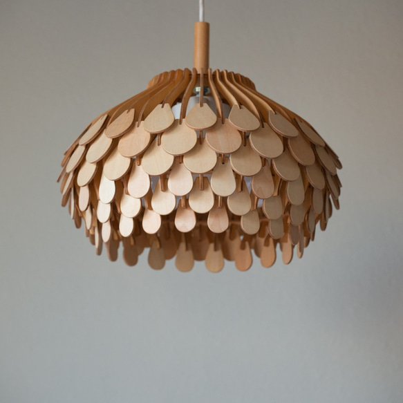 カラーオーダーの木製照明　ペンダントライト　NLN　(3灯ソケット)　｜ナカオランプ｜ 無料