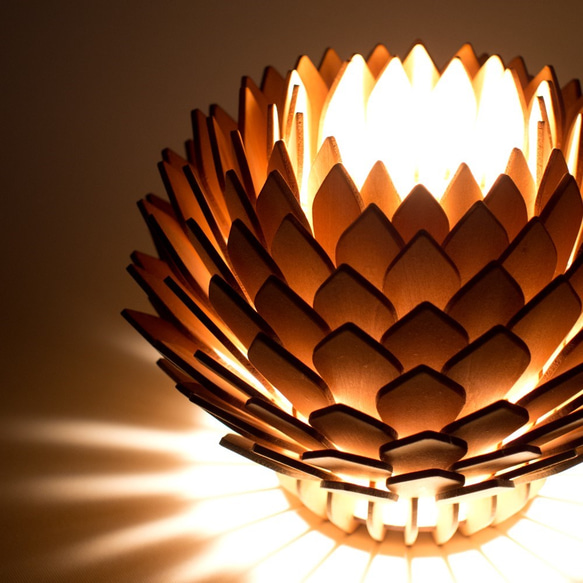 カラーオーダーの木製照明　テーブルスタンドライト　NTL　｜ナカオランプ｜ 2枚目の画像