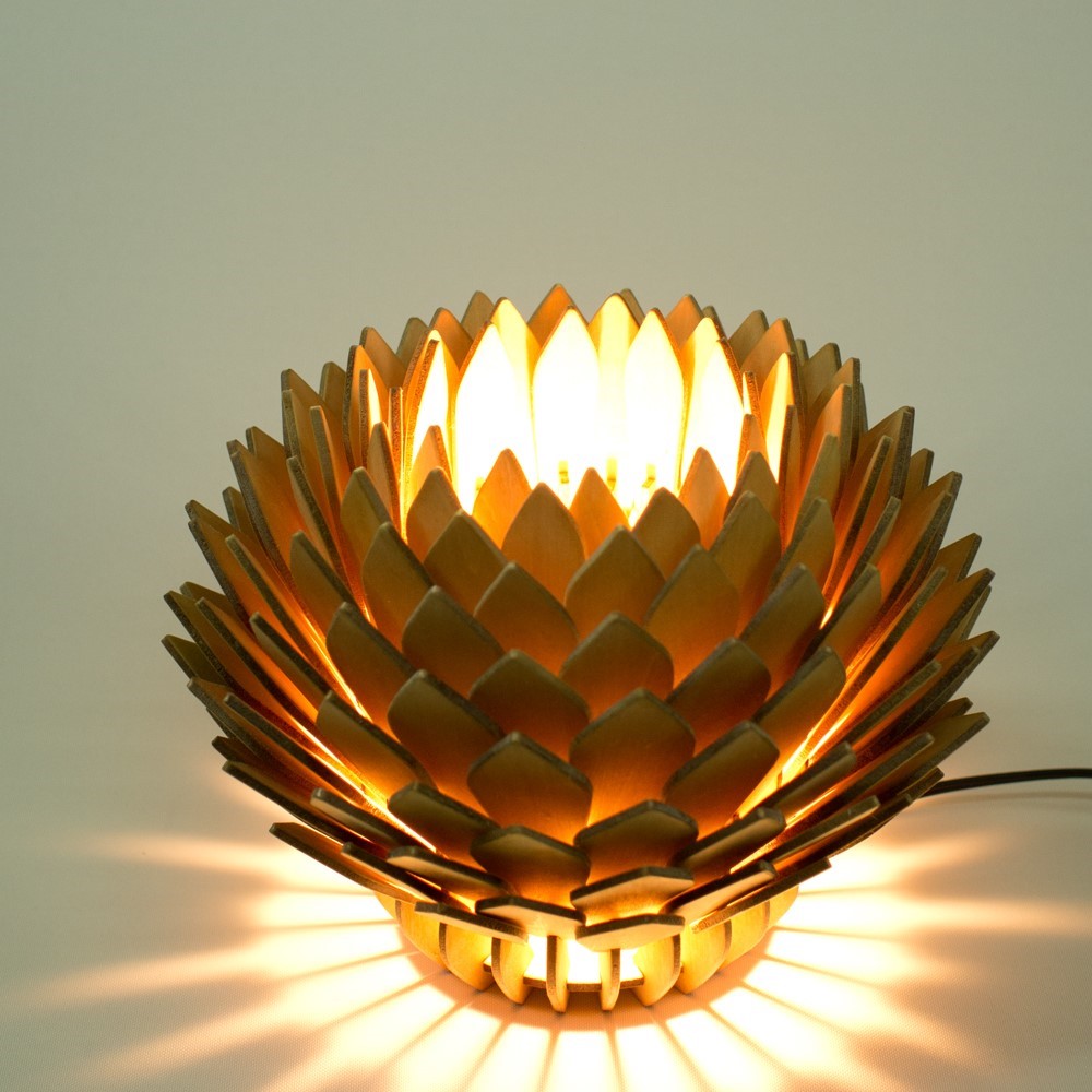 カラーオーダーの木製照明　テーブルスタンドライト　NTL　｜ナカオランプ｜