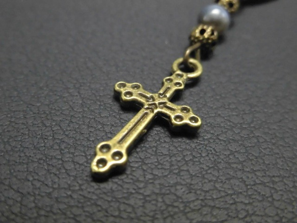 サファイア×十字架のシンプルチャ－ム　　　A２６ 4枚目の画像