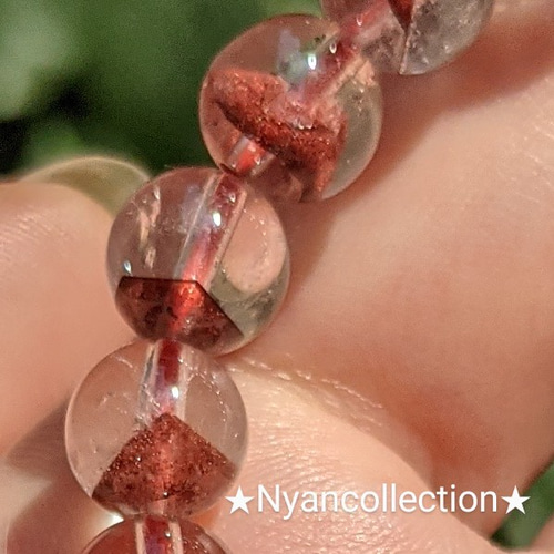 レッドファントムクォーツ ブレスレット レッドファントムクオーツ SA 11mm ラウンド ブレスレット ブラジル産