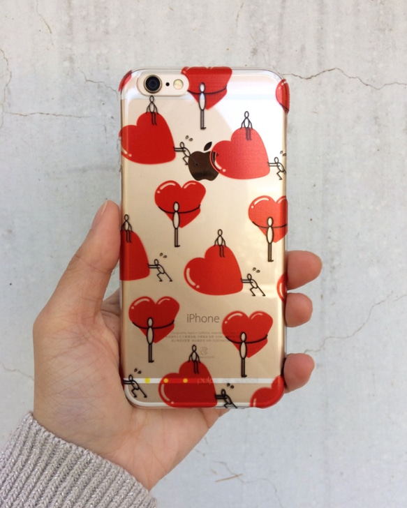 抱著愛iPhone6透明手機殼 | Love | Heart | iPhone Case | pulps of wood 第1張的照片