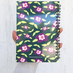 紫色花線圈筆記本 | 花草 | 花園 | Floral Spiral Notebook | pulps of wood 第2張的照片