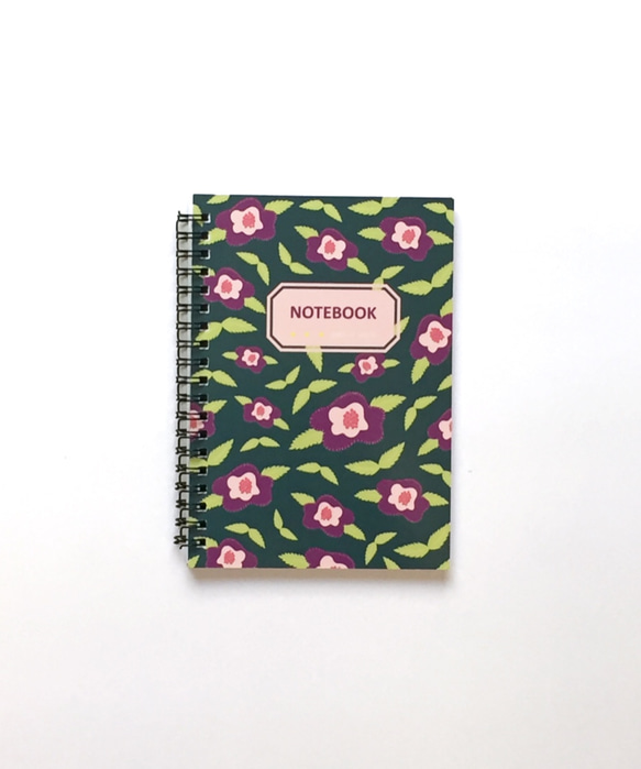 紫色花線圈筆記本 | 花草 | 花園 | Floral Spiral Notebook | pulps of wood 第3張的照片