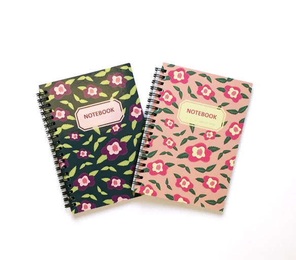紫色花線圈筆記本 | 花草 | 花園 | Floral Spiral Notebook | pulps of wood 第5張的照片