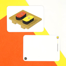 宇宙寿司ポストカード1 |アストロいくら寿司|木材パルプ 2枚目の画像