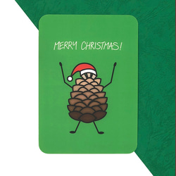 聖誕節明信片3入 | Christmas Pinecone Postcard Set | pulps of wood 第6張的照片