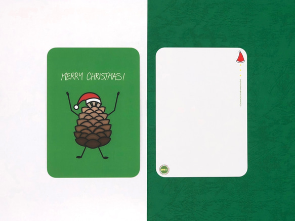 聖誕節明信片3入 | Christmas Pinecone Postcard Set | pulps of wood 第7張的照片