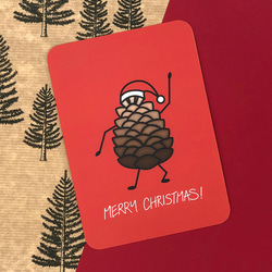 聖誕節明信片3入 | Christmas Pinecone Postcard Set | pulps of wood 第4張的照片