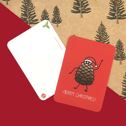 聖誕節明信片3入 | Christmas Pinecone Postcard Set | pulps of wood 第5張的照片