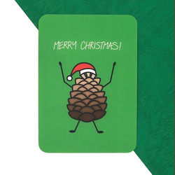 聖誕節明信片1入 | Christmas Pinecone Postcard Set | pulps of wood 第1張的照片