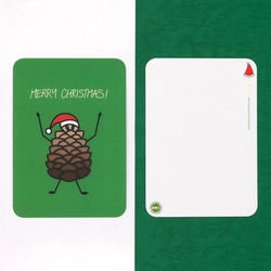 聖誕節明信片1入 | Christmas Pinecone Postcard Set | pulps of wood 第2張的照片