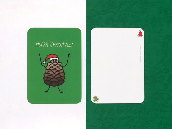 聖誕節明信片1入 | Christmas Pinecone Postcard Set | pulps of wood 第2張的照片