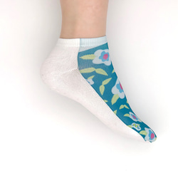籃花短襪 | Leaves Ankle Socks | pulps of wood 第3張的照片