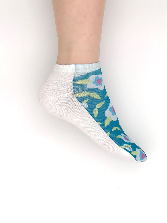 籃花短襪 | Leaves Ankle Socks | pulps of wood 第3張的照片
