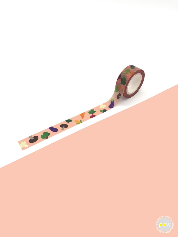 紙膠帶3入 | Floral & Veggie Washi Tape Set | pulps of wood 第5張的照片