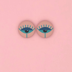 眼睛胸章3入 | Eyes Pins Set of 3 | pulps of wood 第6張的照片