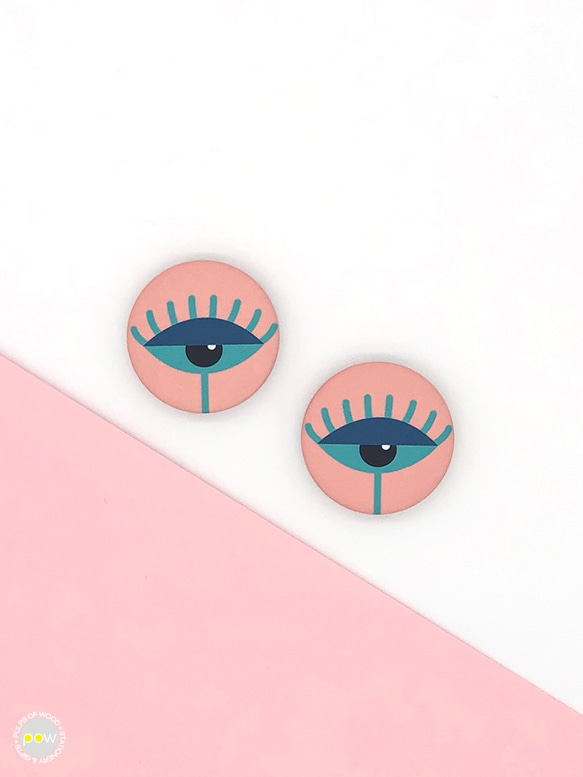 眼睛胸章3入 | Eyes Pins Set of 3 | pulps of wood 第7張的照片