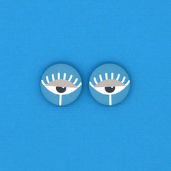 眼睛別針1入 | Eyes Pins Set of 1 | Blue Eyes Pin | pulps of wood 第1張的照片