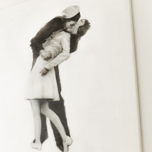 ［一点もの］絵画　日本画　キス　Kiss 一点もの］絵画 日本画 キス Kiss