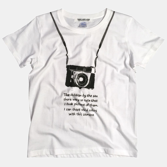 カメラ トロンプルイユ プリント ユニセックス メンズ レディース 兼用 Tシャツ [4395-02] 2枚目の画像