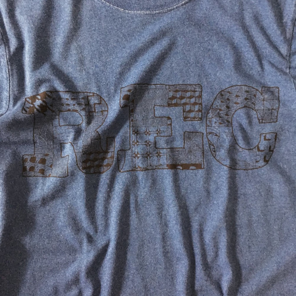 インディゴ REC アルファベット プリント 半袖 Tシャツ メンズ レディース ユニセックス [4422-80] 3枚目の画像