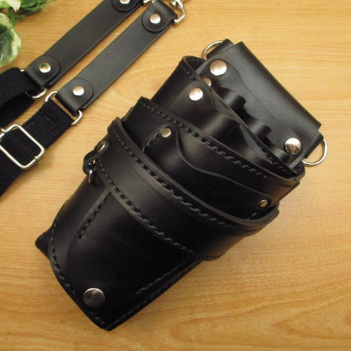 オールブラック8丁差し本革シザーケースSCA-147/CKA