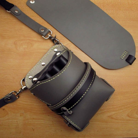 ブラック＆ブルー　６丁差し　本革シザーケース　SCA-151/CKB シザーケース本革5丁用 -square s- |シザーケース専門店｜美容師