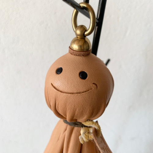 レザーてるてる坊主【タイプB】 キーリング Leathercraft ZUNI