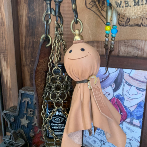 レザーてるてる坊主【タイプB】 キーリング Leathercraft ZUNI 通販