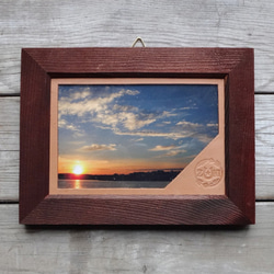 レザーフォトフレーム【スタイリッシュ・横】 フォトフレーム