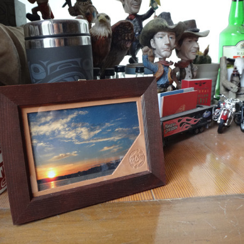 レザーフォトフレーム【スタイリッシュ・横】 フォトフレーム