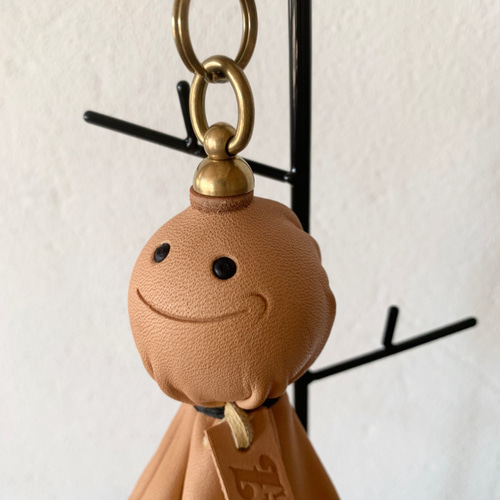 レザーてるてる坊主【タイプC】 キーリング Leathercraft ZUNI