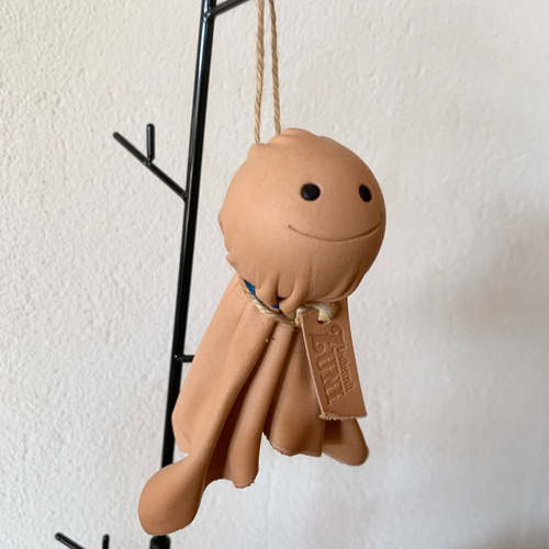 レザーてるてる坊主【タイプA】 キーリング Leathercraft ZUNI