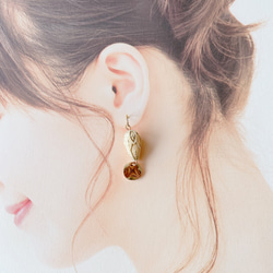 鈦金屬✨✨小號Style仿古珠子米色簡約耳環耳環耳環單調掛鉤金屬組合 第6張的照片