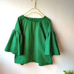 Spring cottonギャザースカート ✦ 人気ロイヤルブルー made in japan 4枚目の画像