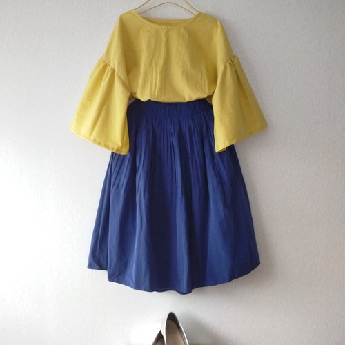 cotton100% フリル袖ブラウス ✨選べる18色✨ made in japan 人気