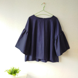 ✨ミモザイエロー✨ Spring cottonフリル袖ブラウス✦選べる35色✦ made in japan 5枚目の画像