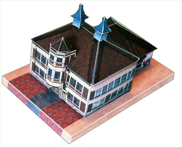福島　旧亀岡家住宅　ペーパークラフト 3枚目の画像